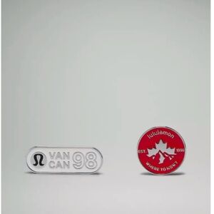 🆕 Lululemon Collectible Pin Set 2 Pack Metal Enamel